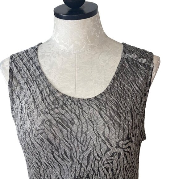 Igor Womens Dress Size Medium Gray Paloma Midi Sleeveless Pockets Linen - Picture 3 of 10